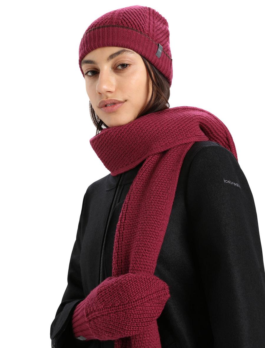 Icebreaker Unisex Merino Waypoint Beanie Naisten Hatut Pinkki | FI 1477XYUF